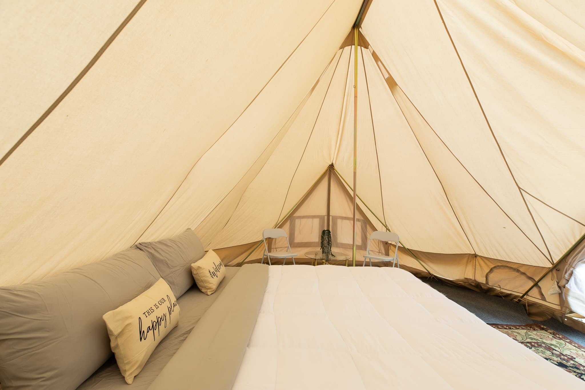Bell tent interior